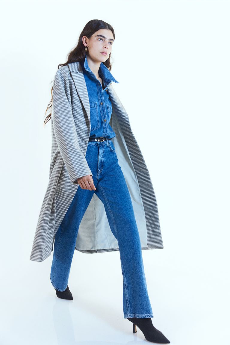 

Пальто женское H&M 1140505001 серое S (доставка из-за рубежа), 1140505001