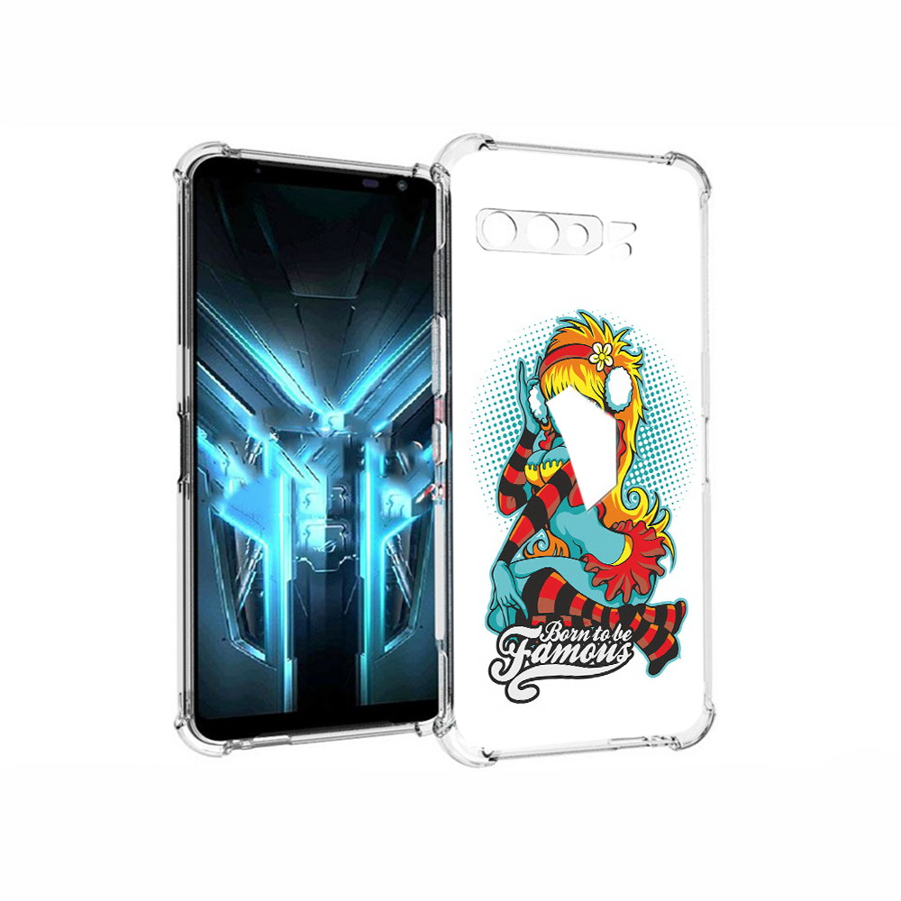 

Чехол MyPads Tocco для Asus ROG Phone 3 нарисованная девушка в наушниках, Прозрачный, Tocco