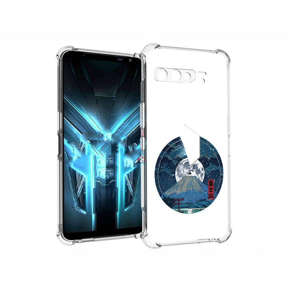 

Чехол MyPads Tocco для Asus ROG Phone 3 нарисованная виниловая гора с луной, Прозрачный, Tocco