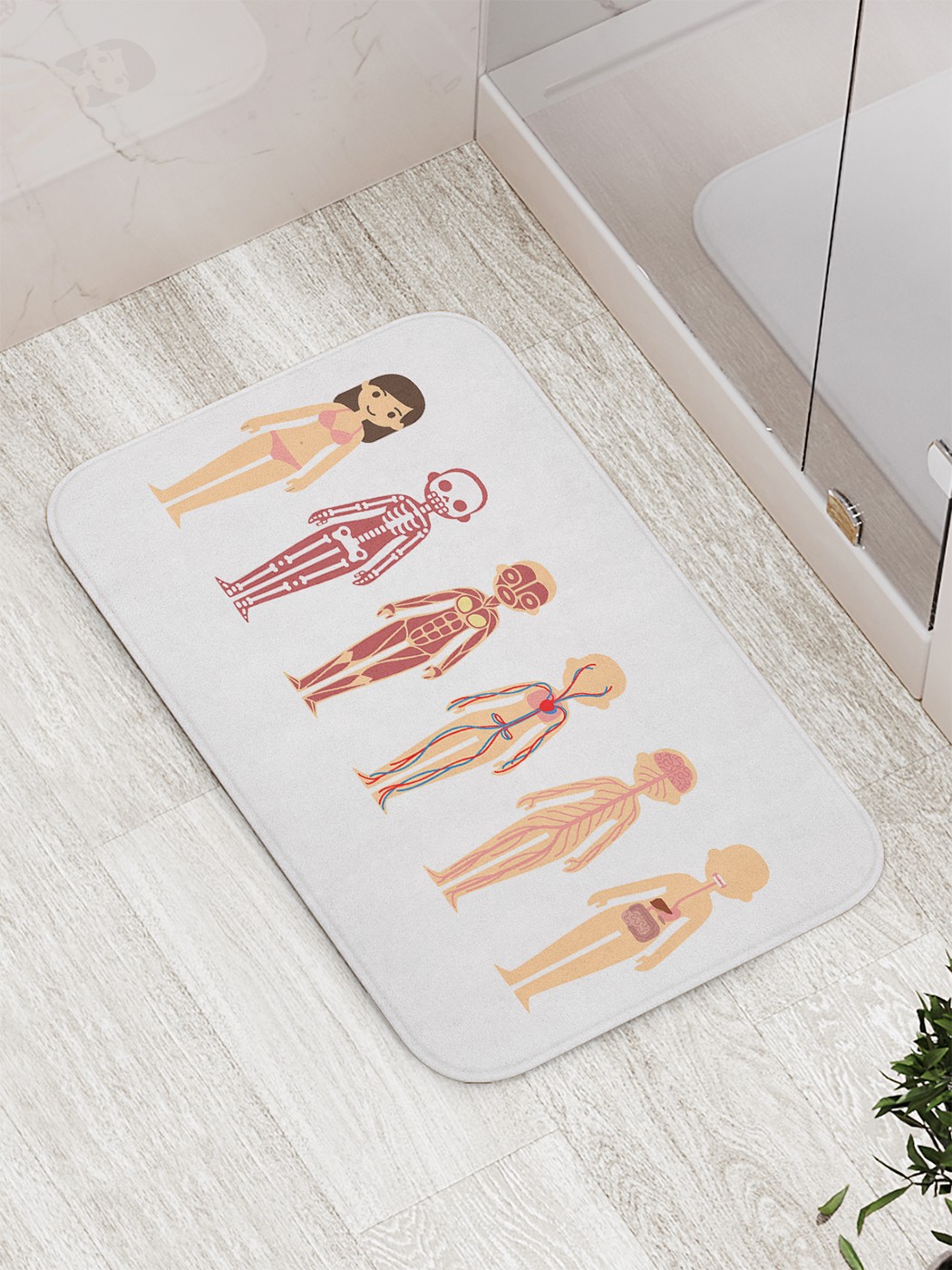 

Коврик противоскользящий для ванной, сауны, бассейна, 77х52 см bath_80174 JoyArty