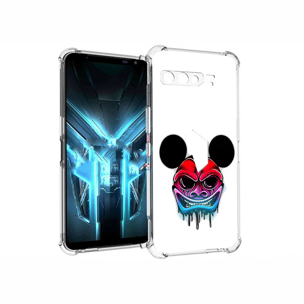 

Чехол MyPads Tocco для Asus ROG Phone 3 микки в маске, Прозрачный, Tocco