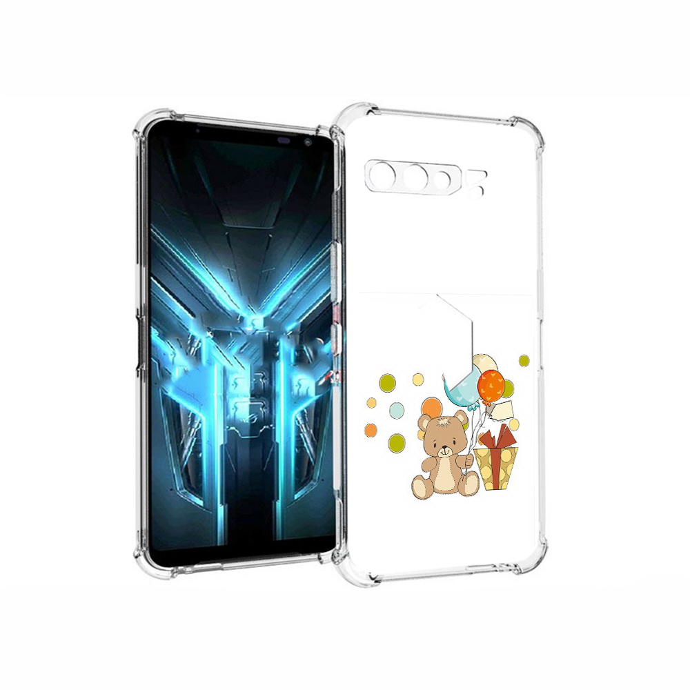 

Чехол MyPads Tocco для Asus ROG Phone 3 медвеженок с подарком, Прозрачный, Tocco
