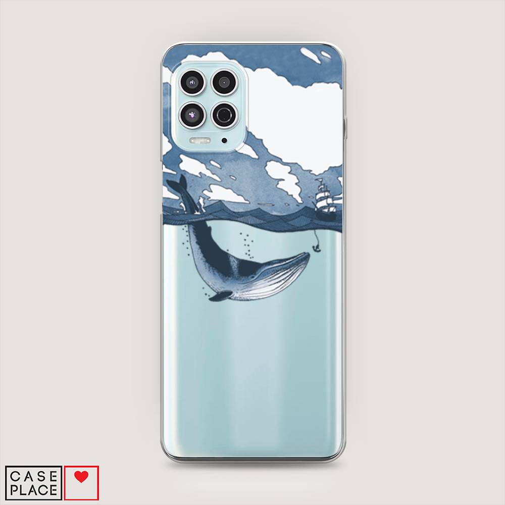 

Чехол на Motorola Moto G100 "Большой кит", Синий, 241650-1