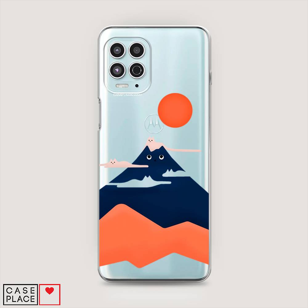 

Чехол на Motorola Moto G100 "Кот-гора", Черный;оранжевый, 241650-4