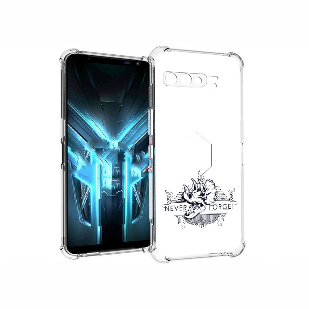 

Чехол MyPads Tocco для Asus ROG Phone 3 логотип носорога никогда не забуду, Прозрачный, Tocco
