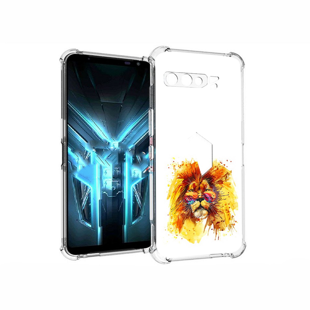 

Чехол MyPads Tocco для Asus ROG Phone 3 лев в очках, Прозрачный, Tocco