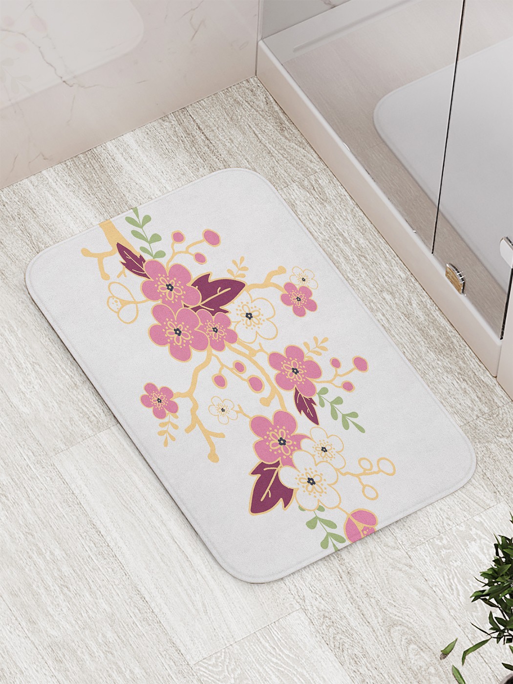 

Коврик противоскользящий для ванной, сауны, бассейна, 77х52 см bath_80027 JoyArty
