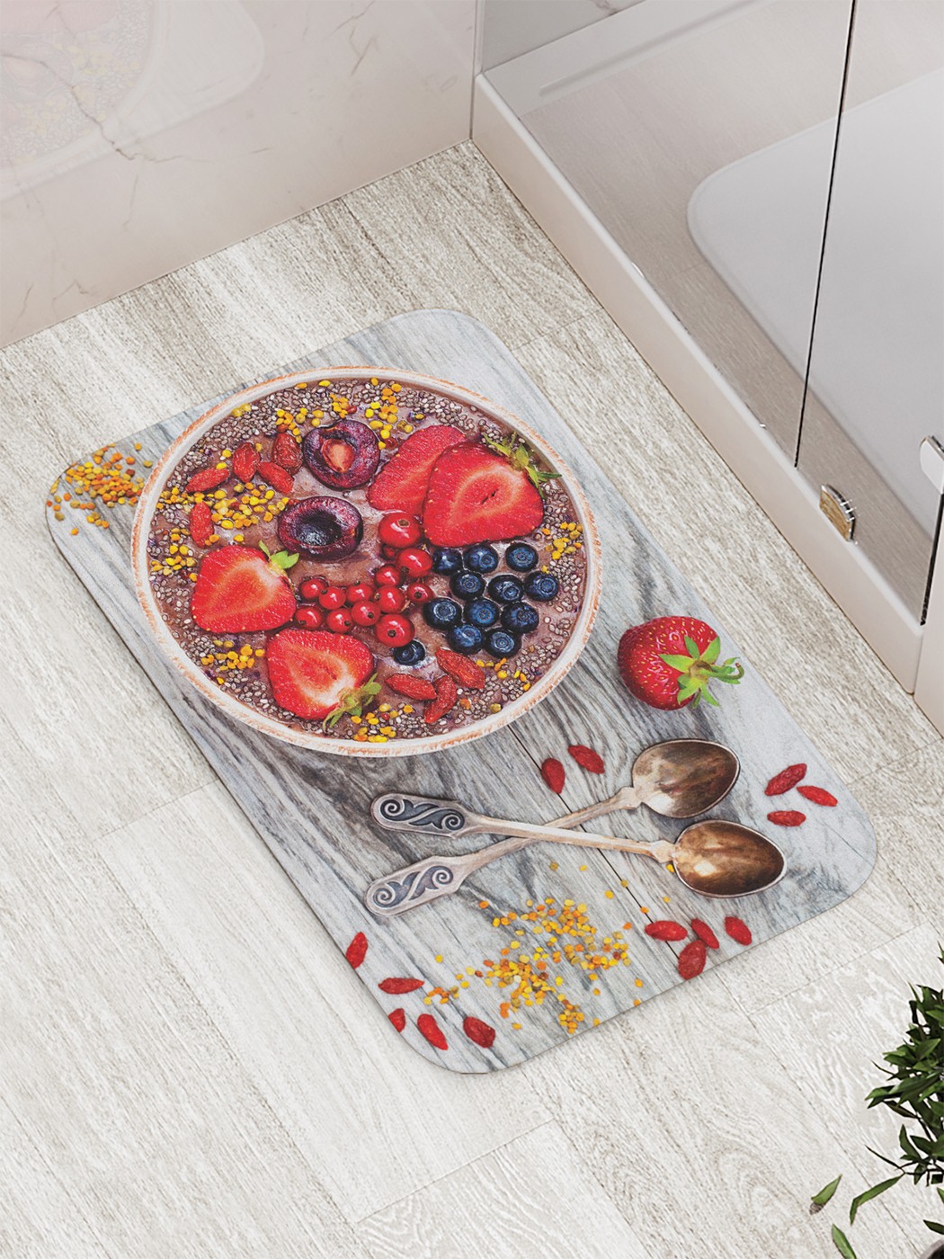 

Коврик противоскользящий для ванной, сауны, бассейна, 77х52 см bath_80019 JoyArty