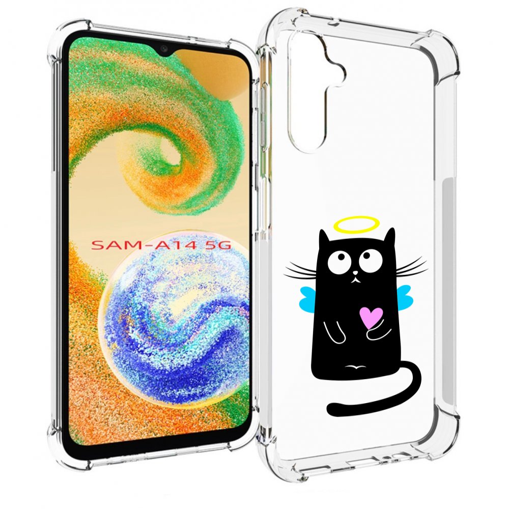 

Чехол MyPads Кот ангелок для Samsung Galaxy A14 5G, Прозрачный, Tocco