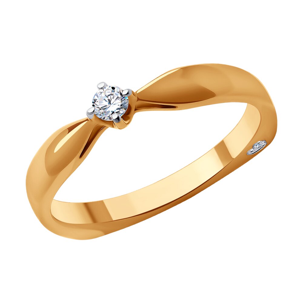 

Кольцо помолвочное из красного золота р. , SOKOLOV Diamonds 1011664, бриллиант, 1011664