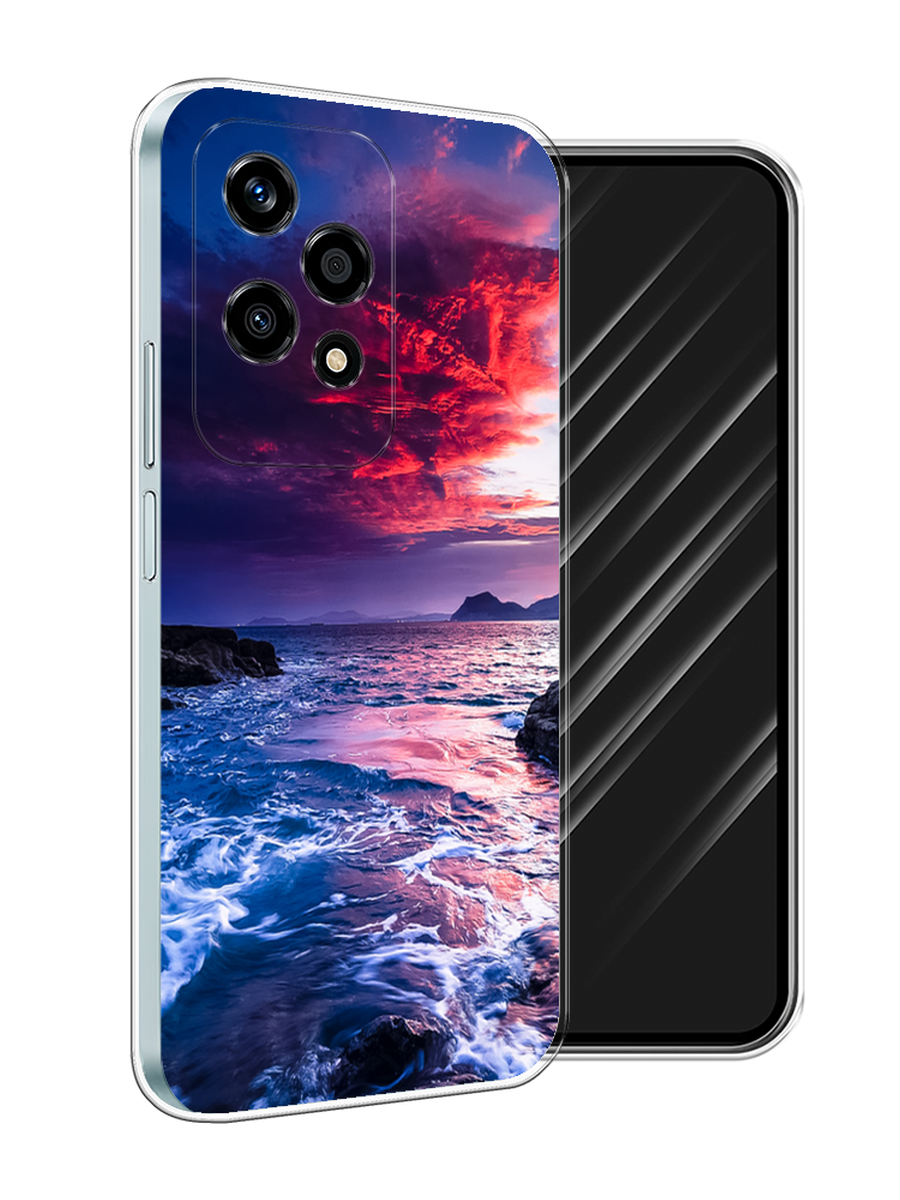 

Чехол Awog на Honor 200 Lite "Волны 1", Розовый;синий, 6124650-1