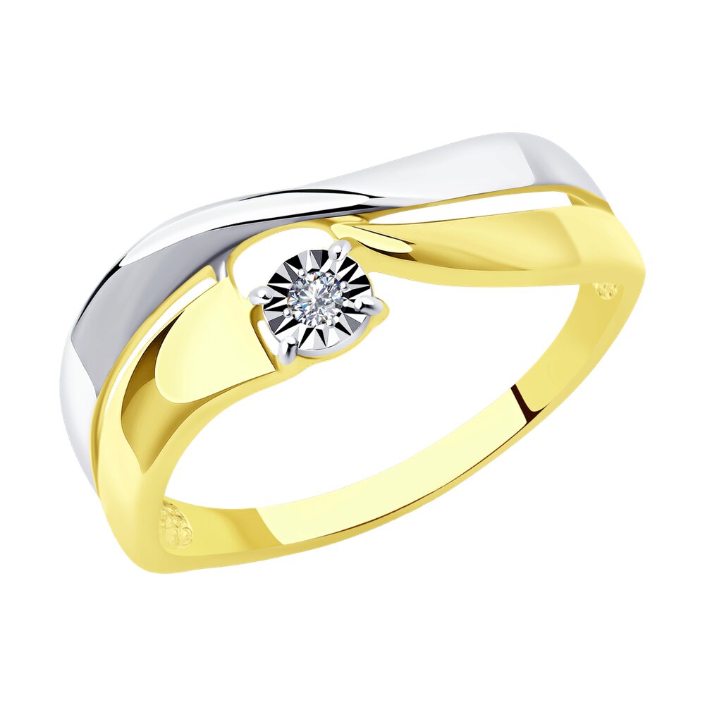 

Кольцо из золота р.  SOKOLOV Diamonds 1011557-2, бриллиант, 1011557-2