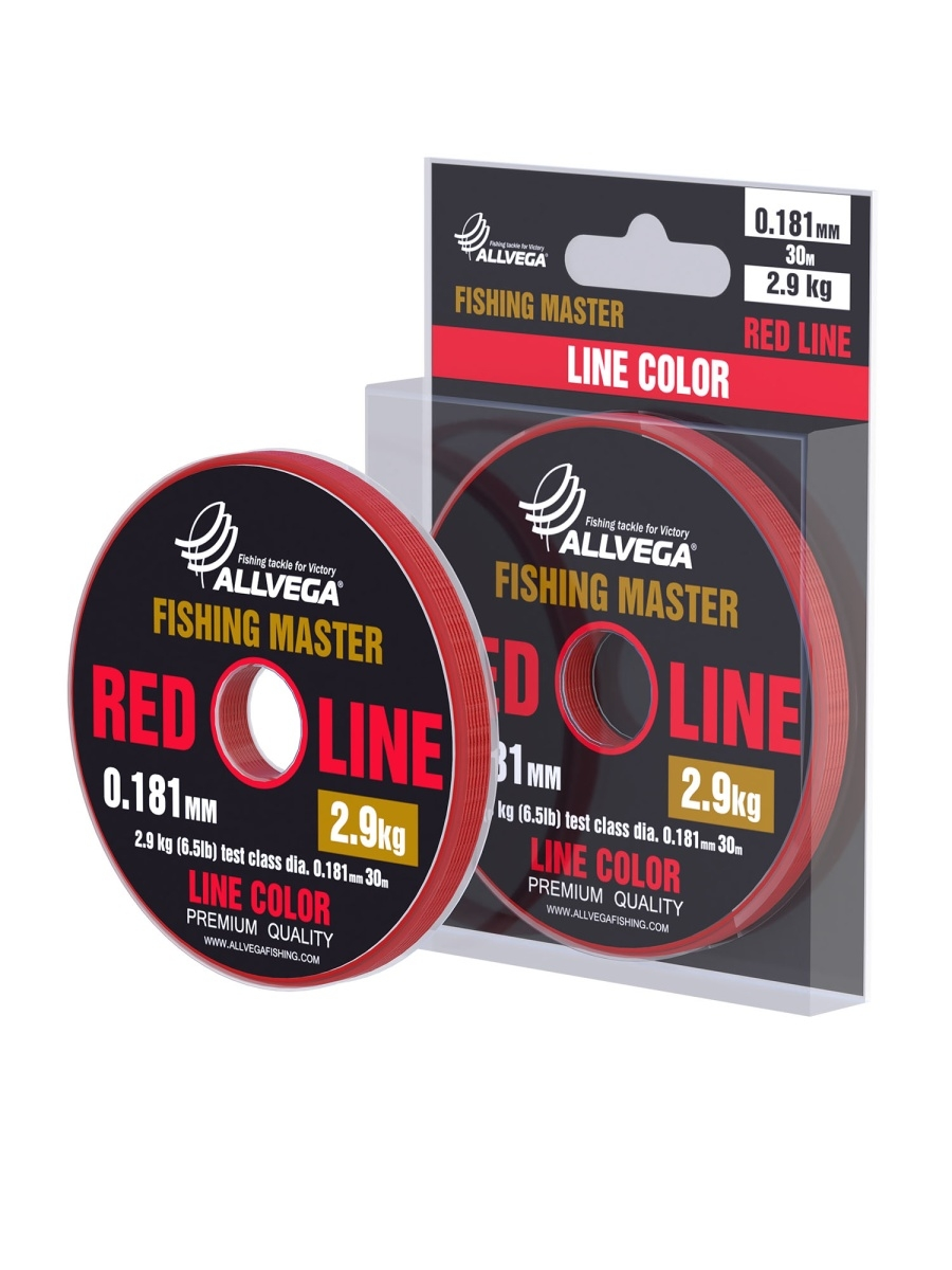 

Леска монофильная Allvega Fishing Master 30 м, 0,181 мм 2,9 кг, рубиновая, Красный