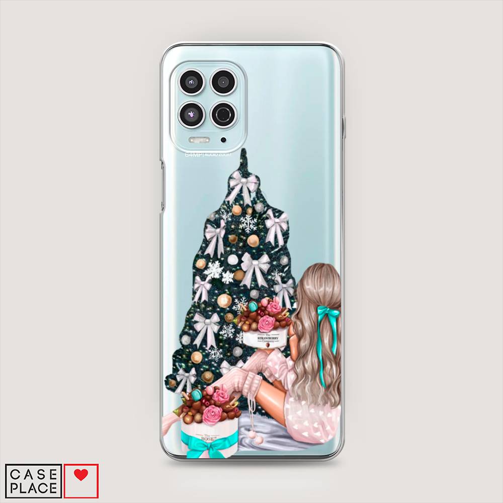 

Чехол на Motorola Moto G100 "New Year", Зеленый;бежевый;голубой, 241650-5