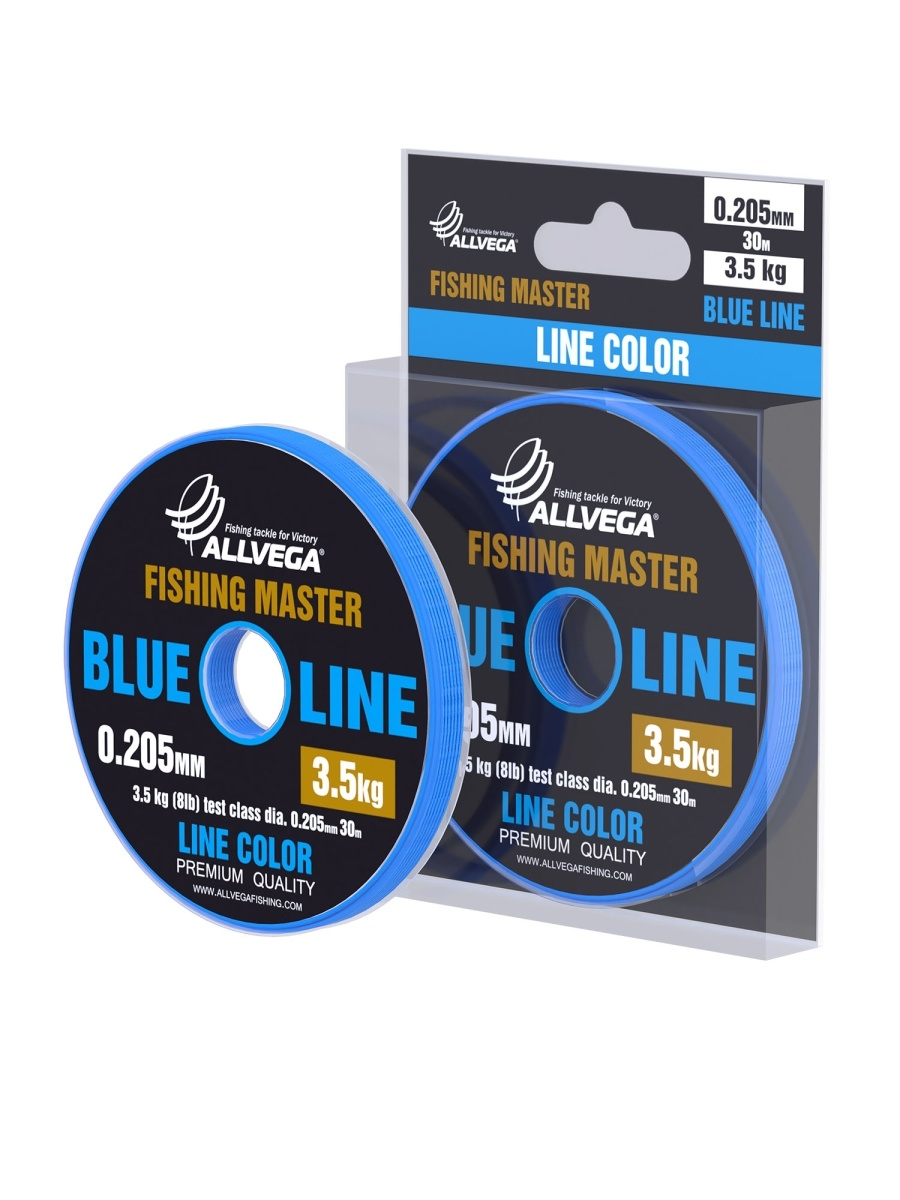 

Леска монофильная Allvega Fishing Master 30 м, 0,205 мм 3,5 кг, голубая, Голубой