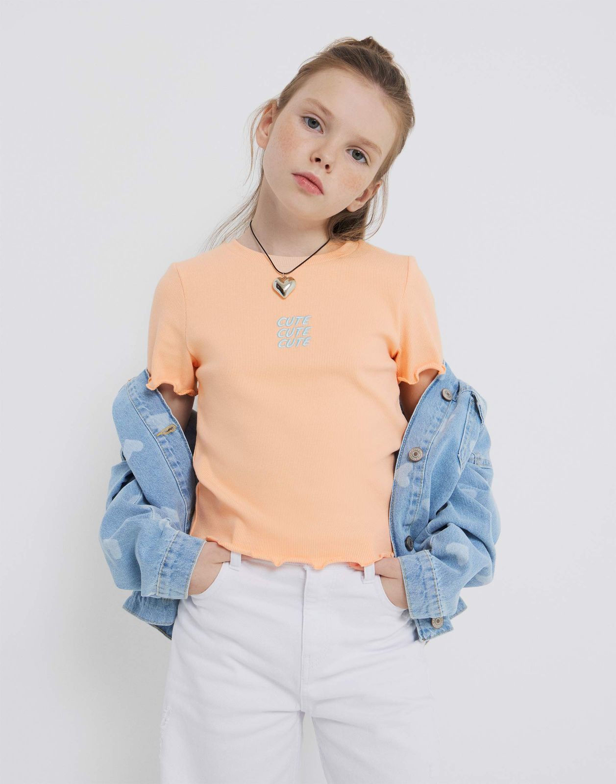 

Футболка для девочки Gloria Jeans GKT022299 оранжевый 6-8л/128, GKT022299