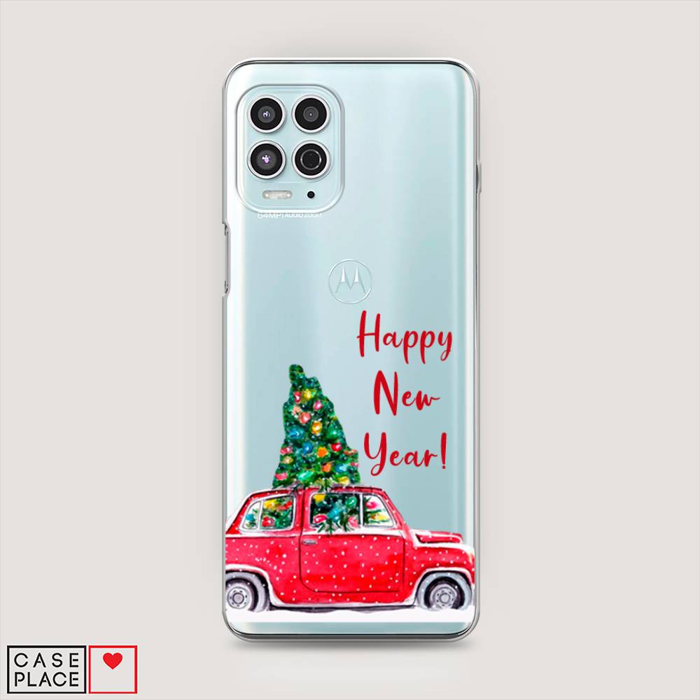 

Чехол на Motorola Moto G100 "Happy New Year", Красный;зеленый, 241650-5