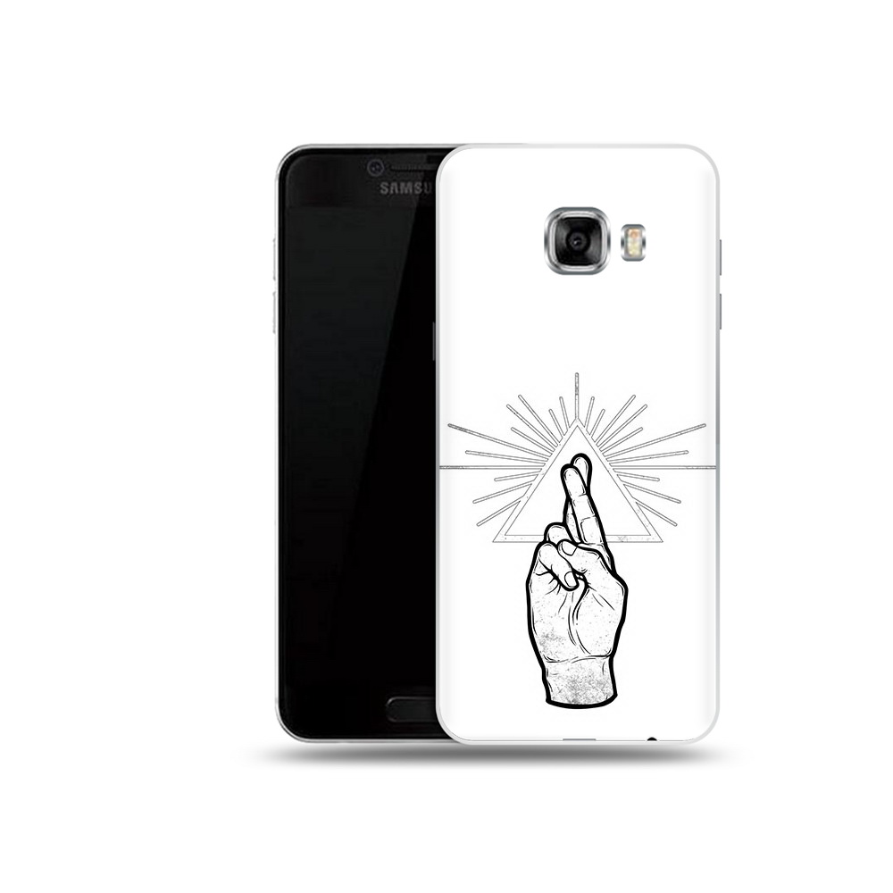 

Чехол MyPads Tocco для Samsung Galaxy C5 (2016) черно белая рука, Прозрачный, Tocco