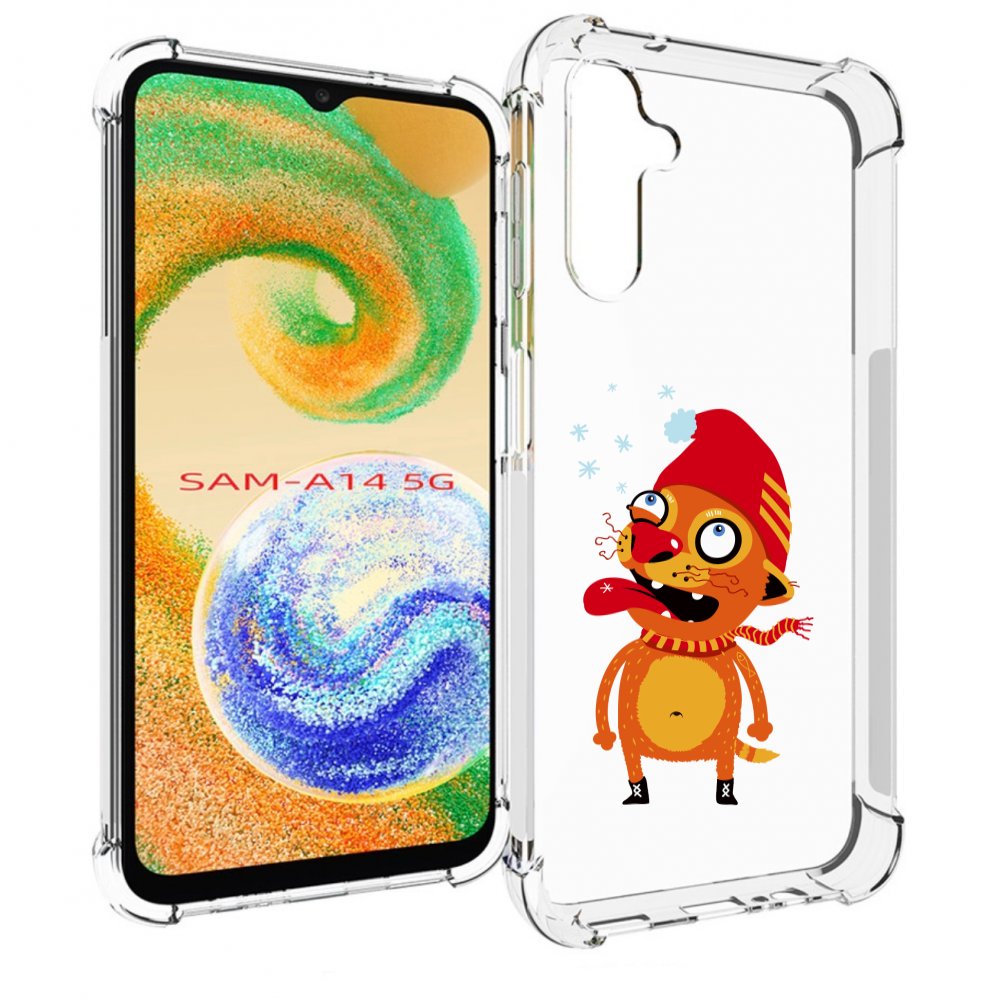 

Чехол MyPads Зимний кот для Samsung Galaxy A14 5G, Прозрачный, Tocco