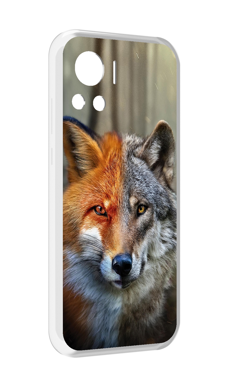 

Чехол MyPads волк-лиса для Motorola Edge 30 Ultra, Прозрачный, Tocco