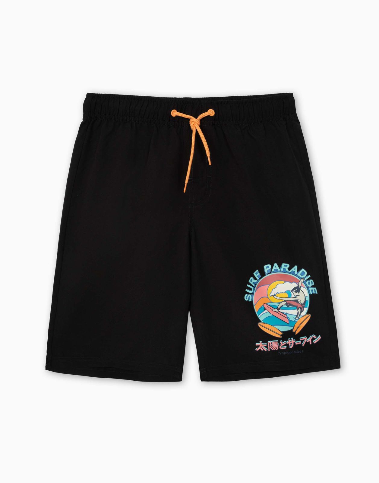 Плавательные шорты для мальчика Gloria Jeans BSM000718 черный 8-10л/140