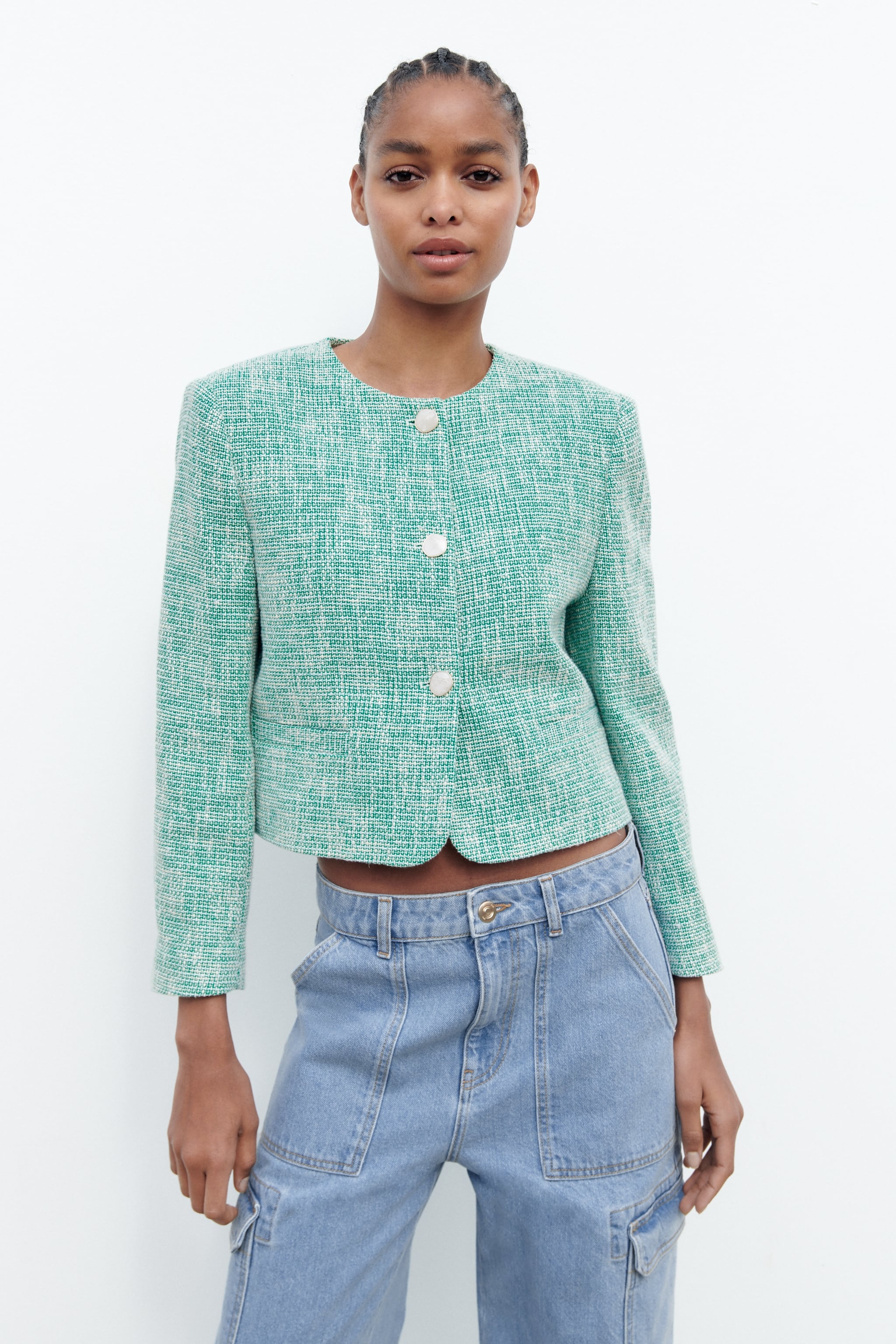 

Жакет женский ZARA 02750125 зеленый M (доставка из-за рубежа), 02750125