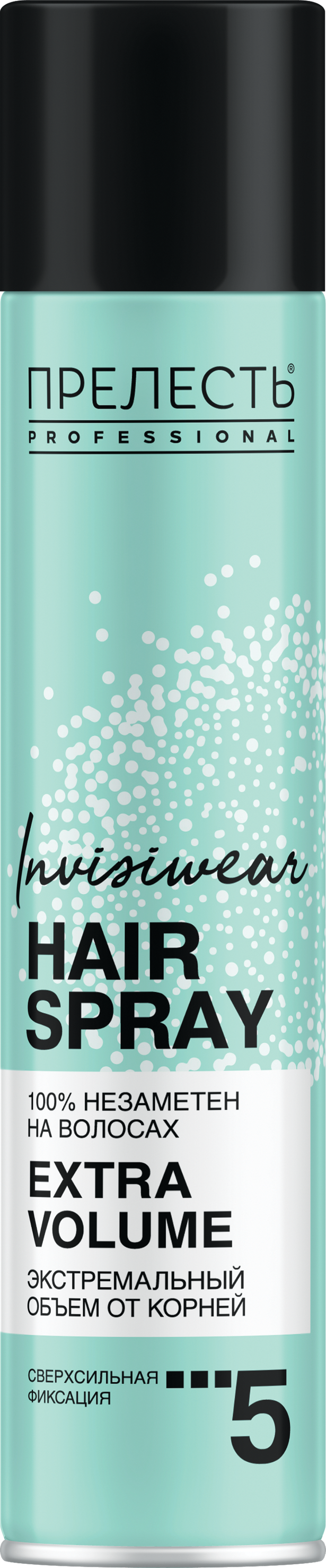Лак для волос Прелесть Invisiwear Невесомый, экстремальный объем, 300 мл лак для волос прелесть pro максимальный объем длительная естественная фиксация 300 мл