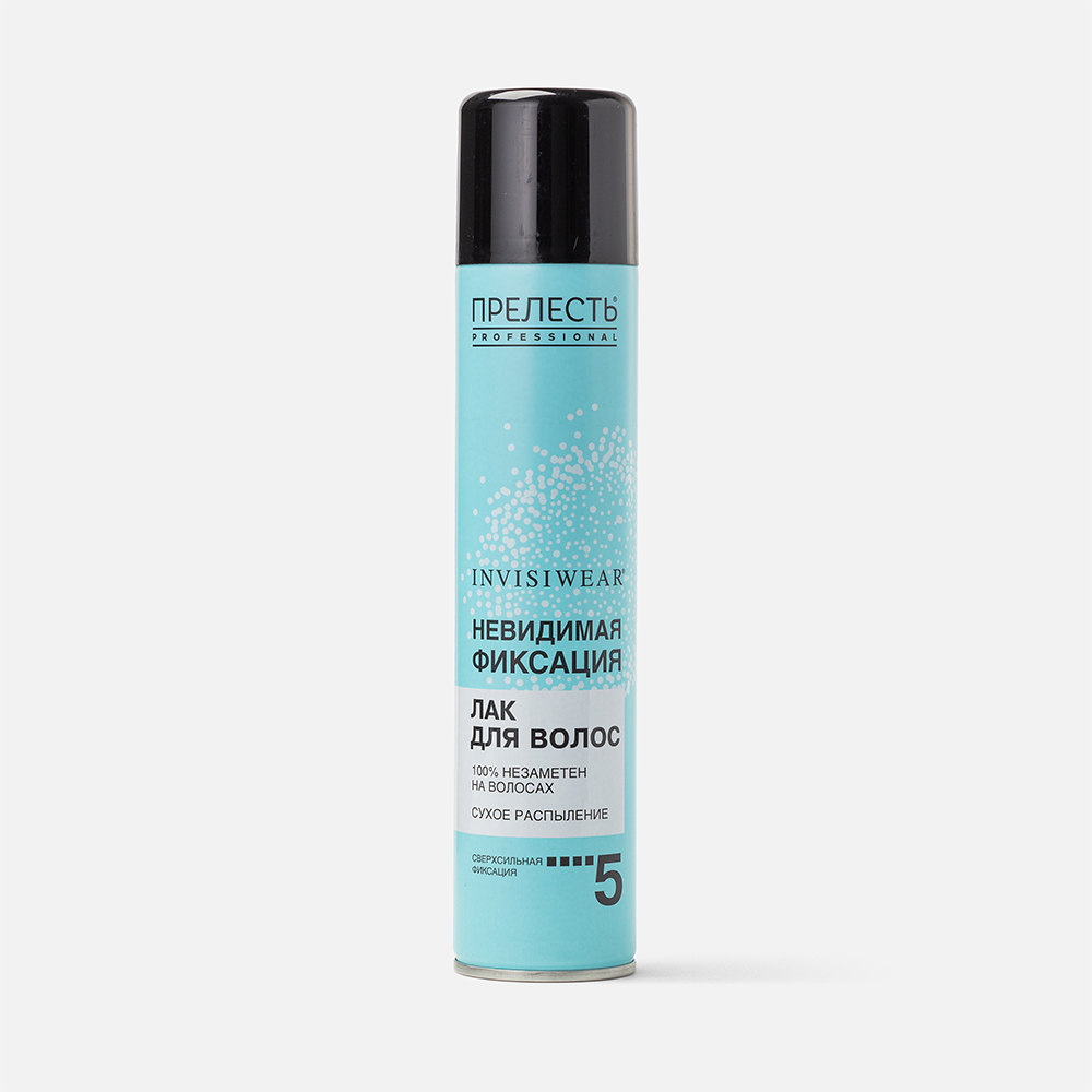 Лак для волос Прелесть Invisiwear Dry Finish невесомый суперсильная фиксация 300 мл 962₽