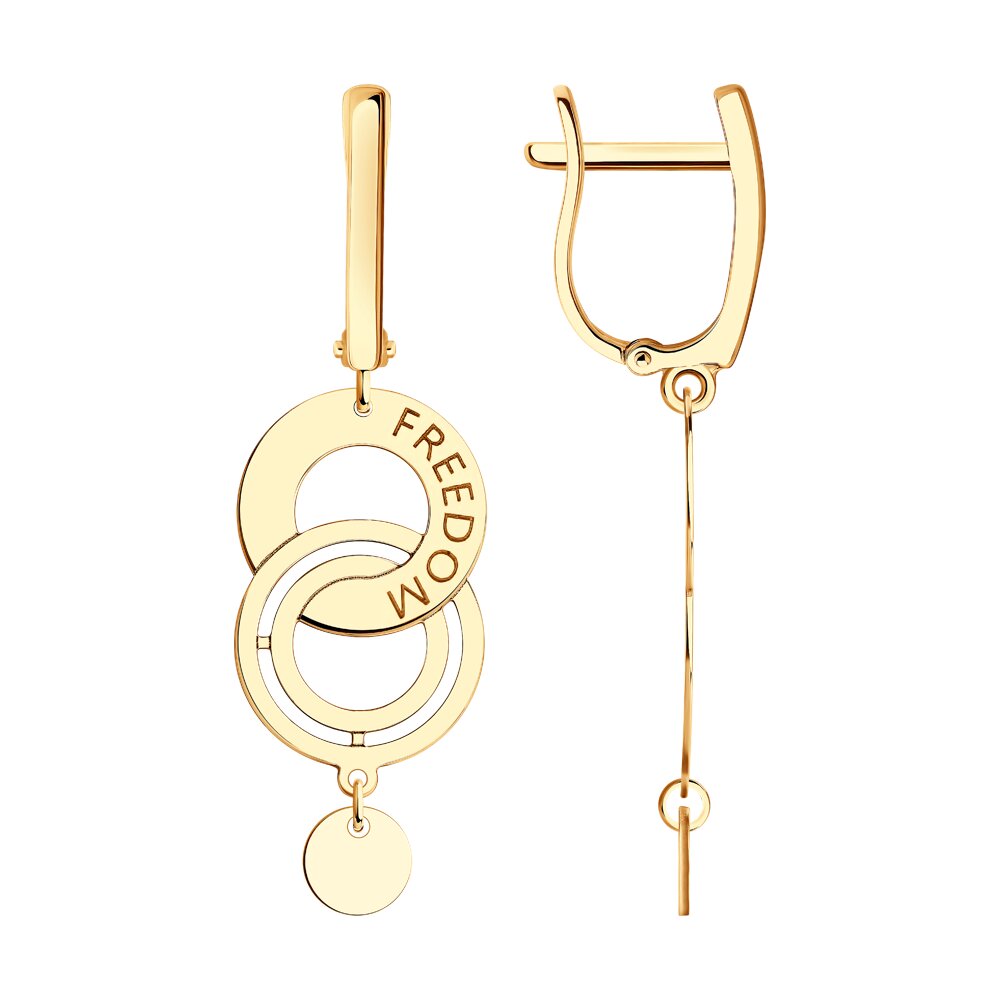 

Серьги подвески из красного золота SOKOLOV 029310, 029310