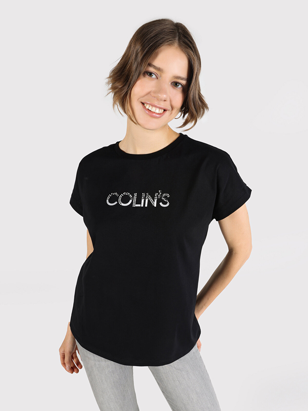

Футболка женская Colin's CL1067165_Q1.V1 черная S, Черный, CL1067165_Q1.V1