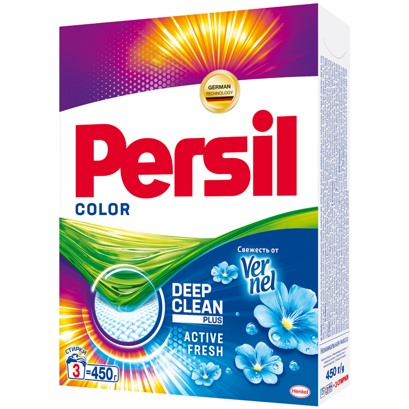 

Стиральный порошок Persil Свежесть от Vernel для цветного белья 450 г