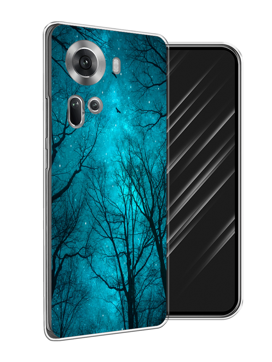 

Чехол Awog на Oppo Reno 11 (Global) "Сказочный лес", Черный;бирюзовый, 2515850-1