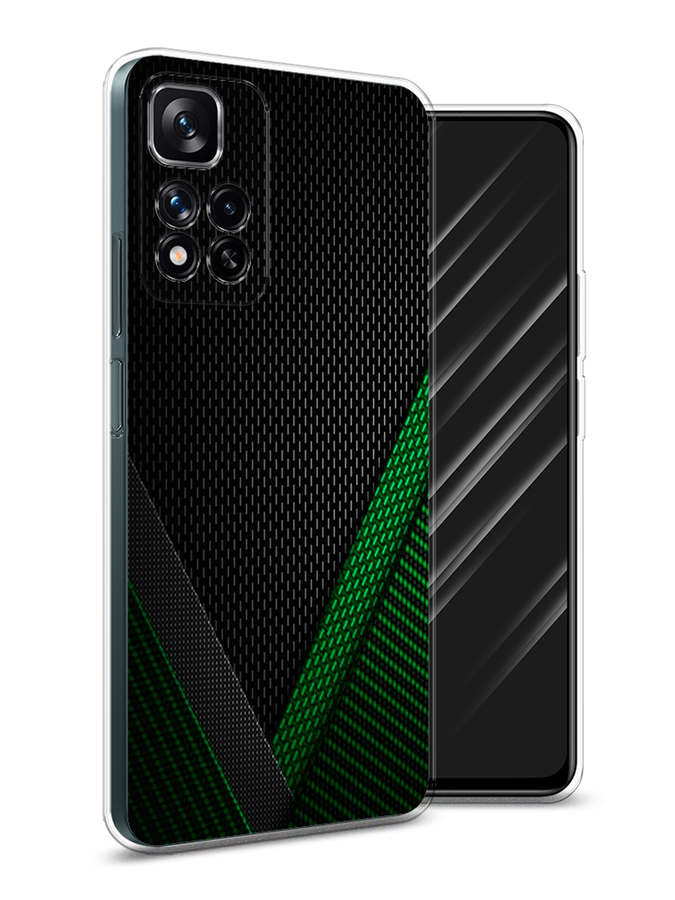 

Чехол Awog на Xiaomi Redmi Note 11 Pro Plus 5G "Зеленый карбон", Разноцветный, 312150-3