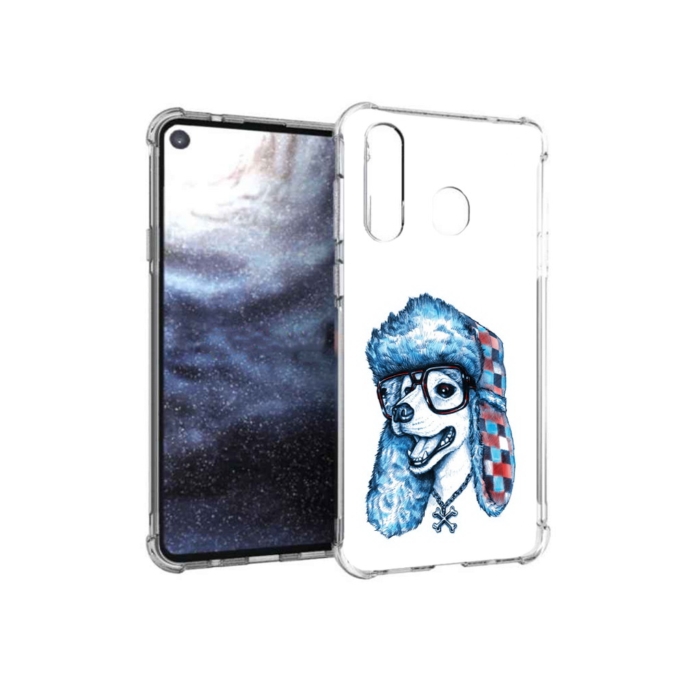 

Чехол MyPads Tocco для Samsung Galaxy A8s зимний пес (PT124633.501.362), Прозрачный, Tocco
