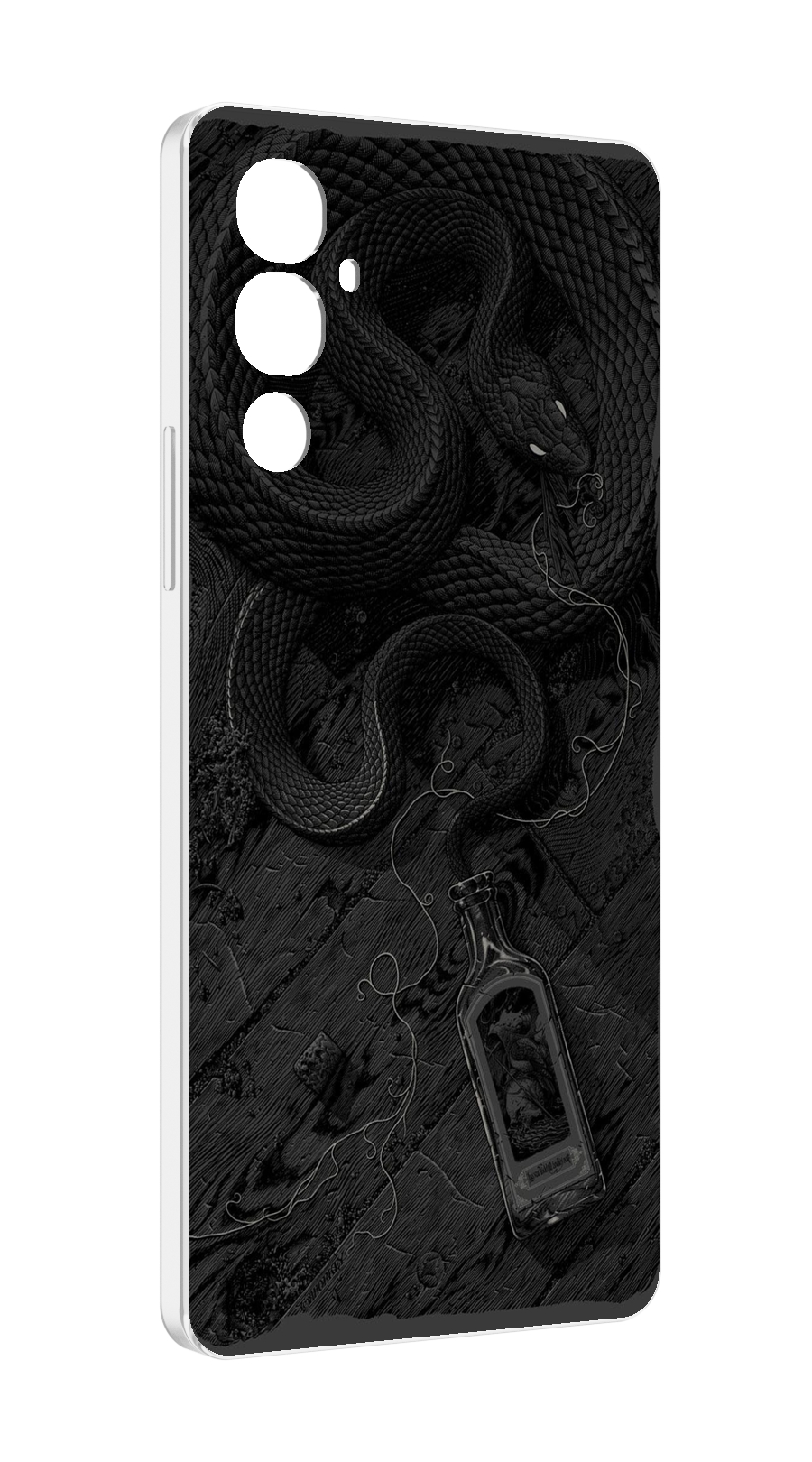 

Чехол MyPads змея с бутылкой для Tecno Pova 4, Прозрачный, Tocco