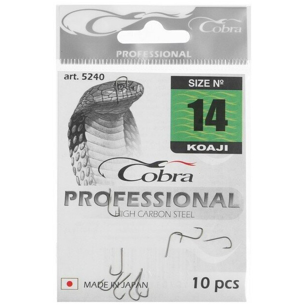 

Крючки Cobra Pro KOAJI разм.014 10шт., Черный