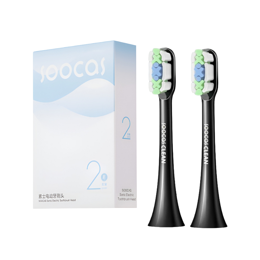 Насадка для зубной щетки Soocas Electric Sonic Toothbrush X1 / X3 Black 2 шт насадка для электрической зубной щетки xiaomi electric toothbrush t700 replacement heads