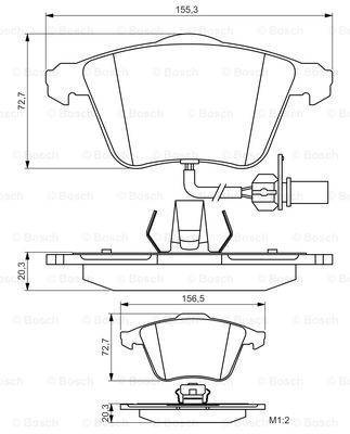 

Комплект тормозных колодок BOSCH 0986495272