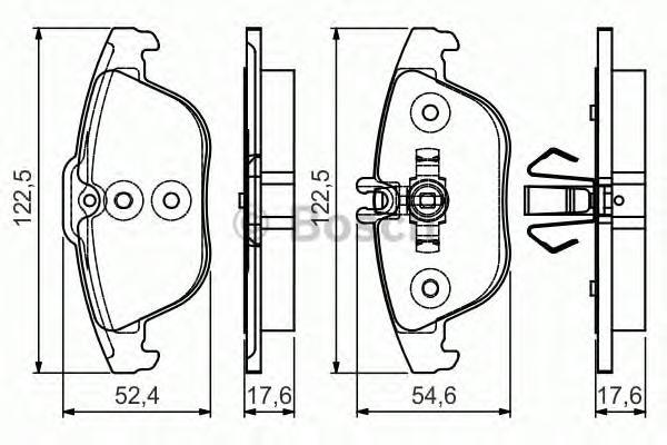 Комплект тормозных колодок BOSCH 0986495105 100053578536