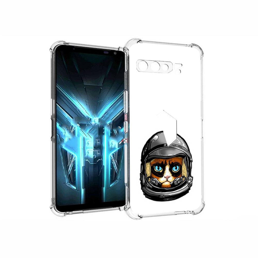 

Чехол MyPads Tocco для Asus ROG Phone 3 кот космонавт, Прозрачный, Tocco