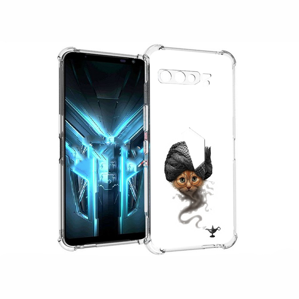 

Чехол MyPads Tocco для Asus ROG Phone 3 кот джин, Прозрачный, Tocco