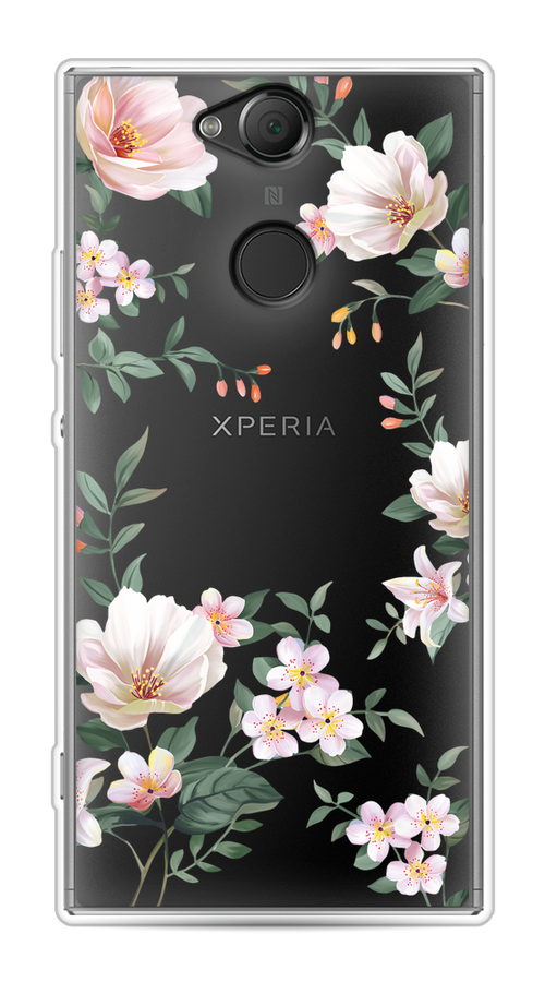 

Чехол на Sony Xperia XA2 "Beautiful white flowers", 53150-1