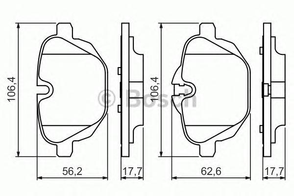 

Комплект тормозных колодок BOSCH 0986494432