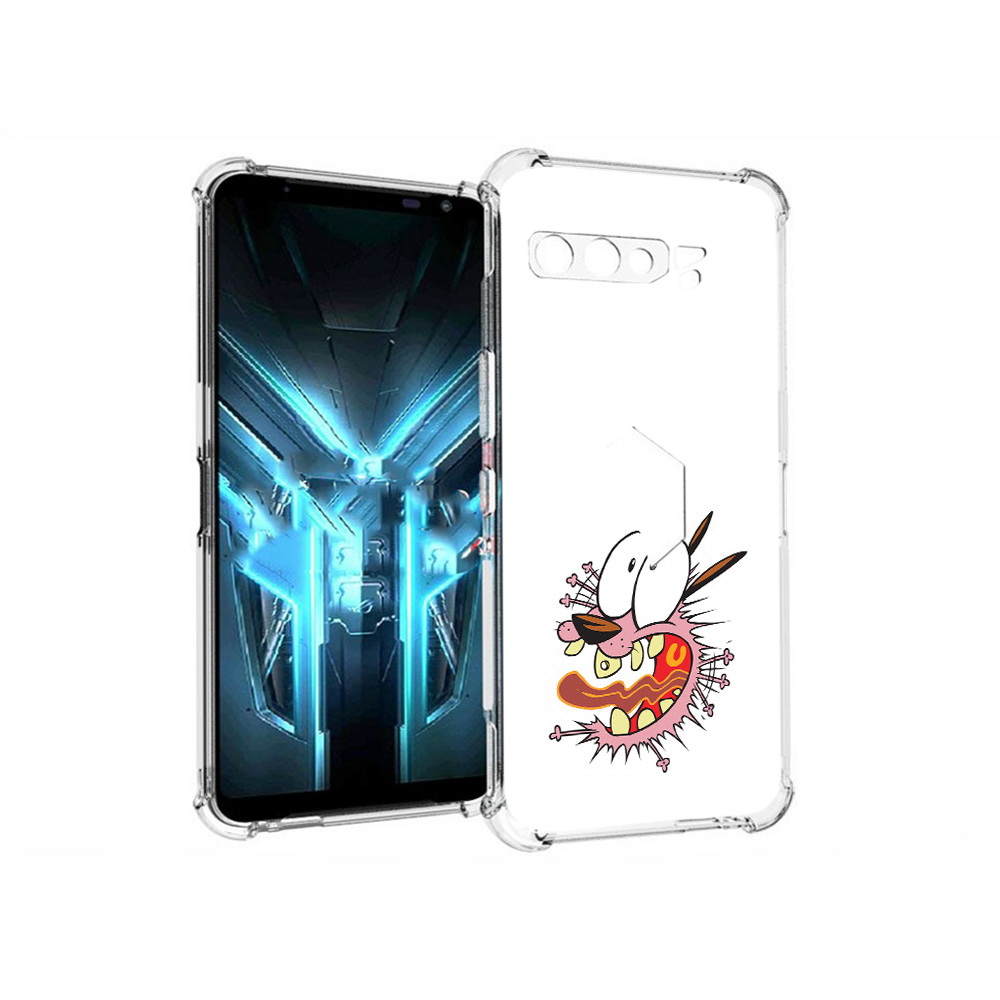 

Чехол MyPads Tocco для Asus ROG Phone 3 испуганный бобик, Прозрачный, Tocco