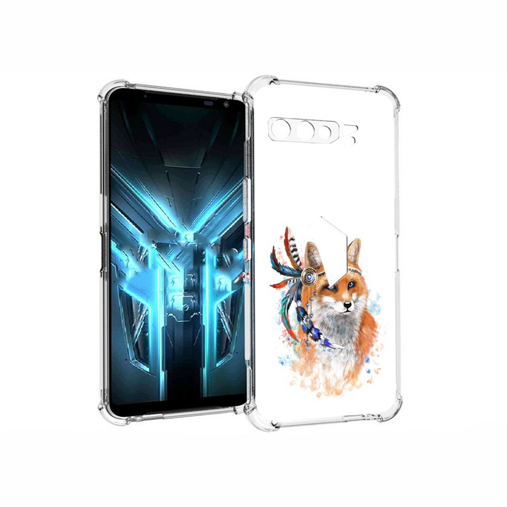 

Чехол MyPads Tocco для Asus ROG Phone 3 инду лиса, Прозрачный, Tocco