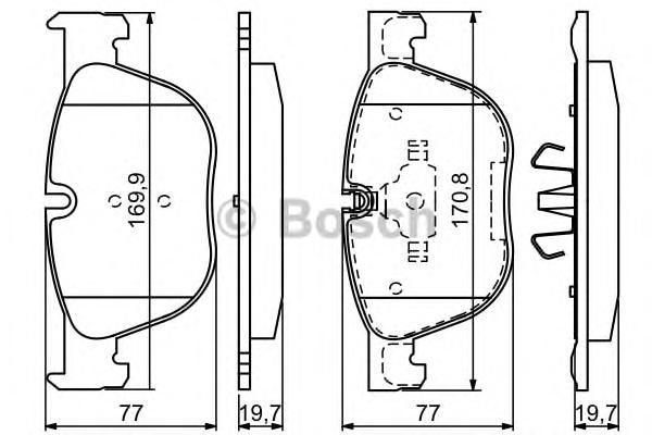 

Комплект тормозных колодок BOSCH 0986494191