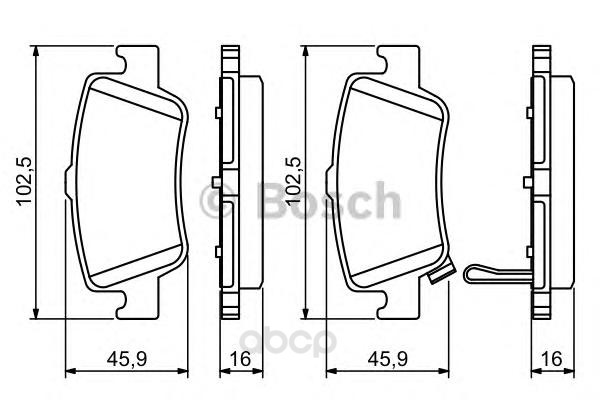 

Комплект тормозных колодок BOSCH 0986494182