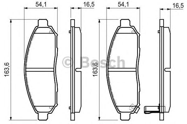 

Комплект тормозных колодок BOSCH 0986494151