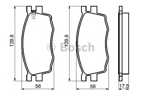 

Комплект тормозных колодок BOSCH 0986494139