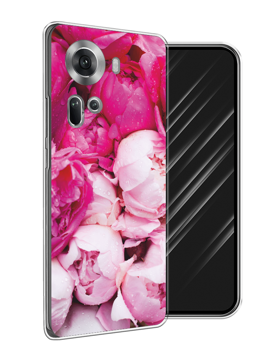 

Чехол Awog на Oppo Reno 11 (Global) "Пионы розово-белые", Белый;розовый, 2515850-1